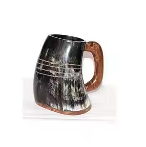 Mug en corne naturelle, vaisselle unique et durable pour les fêtes par crescent crafts - Product Image 3