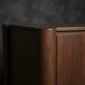 Moderno Gabinete de Roble Macizo de 4 Puertas con Características Resistentes al Agua y Fáciles de Limpiar, Color Natural - Product Image 6