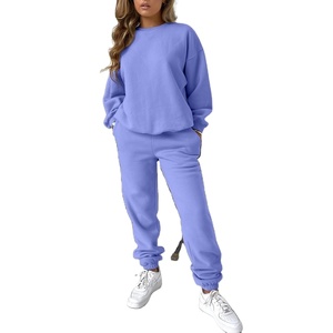 Conjunto de Sudadera con Capucha y Pantalones Deportivos de Felpa para Mujer, Talla Grande, Chándal de 2 Piezas para Invierno, Deportivo, Liso, 2026 - Product Image 3