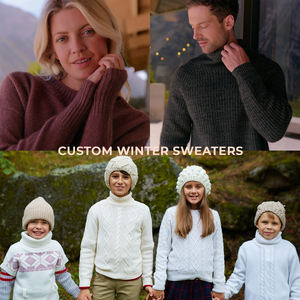 Pull-over d'hiver en tricot sur mesure à col en V Fabricant OEM ODM Tissu de laine en vrac Commande en gros Doux décontracté unisexe de grande taille - Product Image 4