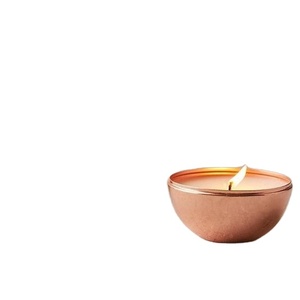 Bol à bougie en métal personnalisé de petite taille, de haute qualité, électro-plaqué, décoration d'intérieur, récipient à bougie pour table - Product Image 1