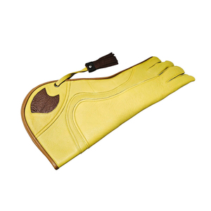 Gants de fauconnerie personnalisés de qualité supérieure fabriqués à partir de cuir de vachette véritable Gants de fauconnerie de sécurité industrielle - Product Image 4