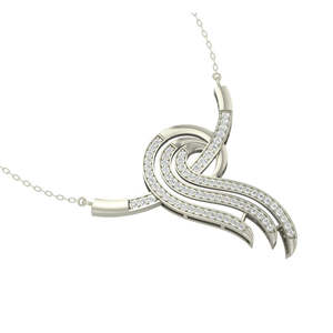 NOVAMART Fine Geometric Diamond Princess Cut Zoe Pendant <b>Necklace</b> in Rose Gold Rhodium Plated <b>Sterling</b> <b>Silver</b>-Gift for <b>Women</b> & G - Product Image 2