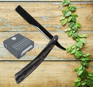 Le rasoir de barbier professionnel en bois à bord droit Monarch-Shavette à gorge coupée de qualité salon - Product Image 2