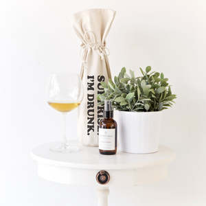 Surprise I'm Drunk! Cotton Canvas Wine Bag for Gifts - Product Image 3
