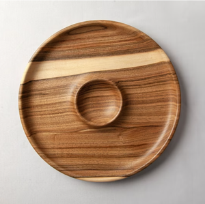 Bandeja de servicio para comida, tabla de queso de Carga inteligente, 2 tamaños M L, redonda, artesanía Tienphong, nuevo diseño - Product Image 4