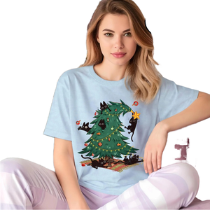 OEM Sleek Apparels Ofrece Camisetas Modernas de Secado Rápido para Hombre con Estampado Navideño, Tejido Ligero, 100% Poliéster, Suministro al por Mayor - Product Image 1