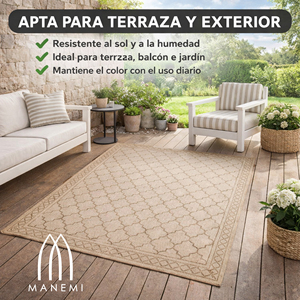 Tappeto in Polipropilene Geometrico Durevole e Leggero, Realizzato a Macchina, per Interni/Esterni, Patio, Balcone, Soggiorno, Facile da Pulire, a Pelo Corto - Product Image 6