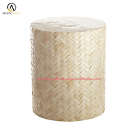 Tabouret moderne artisanal en bois de haute qualité avec incrustation d'os fabriqué à la main avec une portabilité qualifiée pour les chambres d'hôtel et les villas