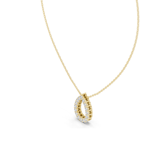 Collar con Colgante de Diamante CVD en Forma de Lágrima de 1.04 CT, VVS-VS EF, Diseño de Racimo de Peras, Oro de 18K y 14K, Oro Amarillo, Oro Rosa, Oro Blanco - Product Image 4