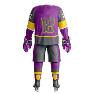 Uniforme de Hockey sobre Hielo para Equipo, 100% Poliéster, Absorbe la Humedad y es Transpirable, Servicio OEM, Conjuntos Personalizables con Nombre de Equipo - Product Image 5