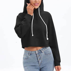Sweat à capuche oversize pour femme, de haute qualité, avec design personnalisable, respirant, sweat à capuche court pour femme - Product Image 4