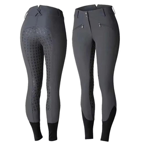 Pantalones de Montar a Caballo de Cintura Alta para Mujer, Personalizados, de la Mejor Calidad, Largos, de Spandex/Algodón, con Cuentas en Relieve - Product Image 6