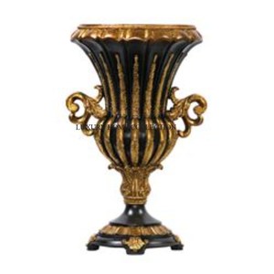 Lot de 2 pièces en aluminium argenté et doré Décoration de table Trompette Différentes tailles Maison Intérieur et extérieur Vase à fleurs à vendre - Product Image 3