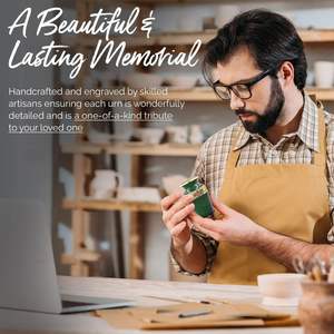 <b>Small</b> Green <b>Urn</b> - Mini Cremation <b>for</b> <b>Human</b> <b>Ashes</b> with Premium Box & Bag - Keepsake <b>Urn</b> <b>for</b> Men & Women - Honour Your Loved - Product Image 6