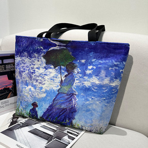 Bolsa de Lona con Estampado de Pintura al Óleo Medieval Vintage, Gran Capacidad, Múltiples Bolsillos, Venta Directa de Fábrica - Product Image 6