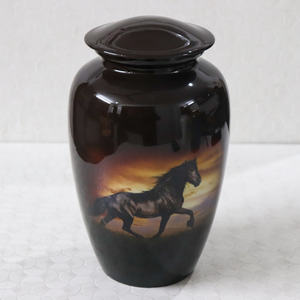 Urne funéraire moderne et élégante en aluminium pour adultes, de marque indienne, très vendue, avec urne à souvenirs et urne photo. - Product Image 2