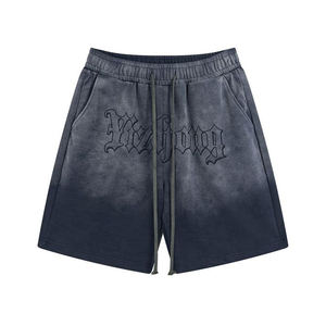 Pantalones Cortos de Algodón al Por Mayor 2026, Color y Etiquetas Personalizadas, Pantalones Cortos Desgastados con Lavado Ácido para Hombre, Ropa de Verano - Product Image 2