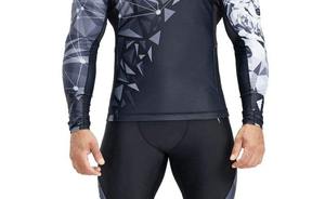 Sublimación personalizada Hombres Rash Guard Deportes Compresión Gimnasio Fitness Camisa Hombre Moda Ropa de compresión - Product Image 5