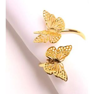 Diseño maravilloso, mesa de casa decorativo para servilletero, organizador de pañuelos, servilletero de mariposa dorada y soporte para uso en fiesta de boda - Product Image 4