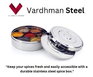 Boîte à épices en acier inoxydable avec logo personnalisé, récipient à épices en acier, boîte de rangement pour épices, boîte à épices pour la cuisine, boîte à épices indienne - Product Image 2