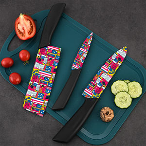 Ensemble de couteaux de cuisine professionnels en céramique à 3 pièces, prix d'usine populaire, tranchants, en plastique, cadeau, passe au lave-vaisselle, ambidextre, gratuit - Product Image 6