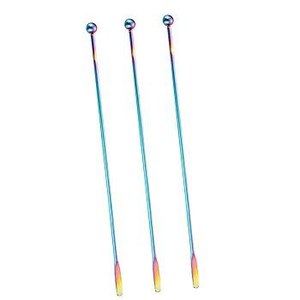 ช้อนคนบาร์สแตนเลสสีรุ้ง PVD อุปกรณ์โลหะทำความสะอาดง่ายสำหรับบาร์เทนเดอร์ผสมน้ำแข็ง burgs ค็อกเทล - Product Image 2