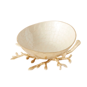 Cuenco de lujo, nuevo diseño, cuenco decorativo para fechas, plato dulce de color dorado para servir, cuenco con acabado dorado para Decoración de mesa de restaurante - Product Image 3