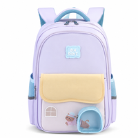 Sac à dos scolaire ergonomique Suneight pour enfants, protection de la colonne vertébrale, motif maison de dessin animé, pour l'école primaire 22326