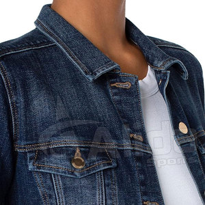 Veste en jean personnalisée Concevez votre propre veste en jean pour femmes Marque privée Veste en jean pour femmes - Product Image 5