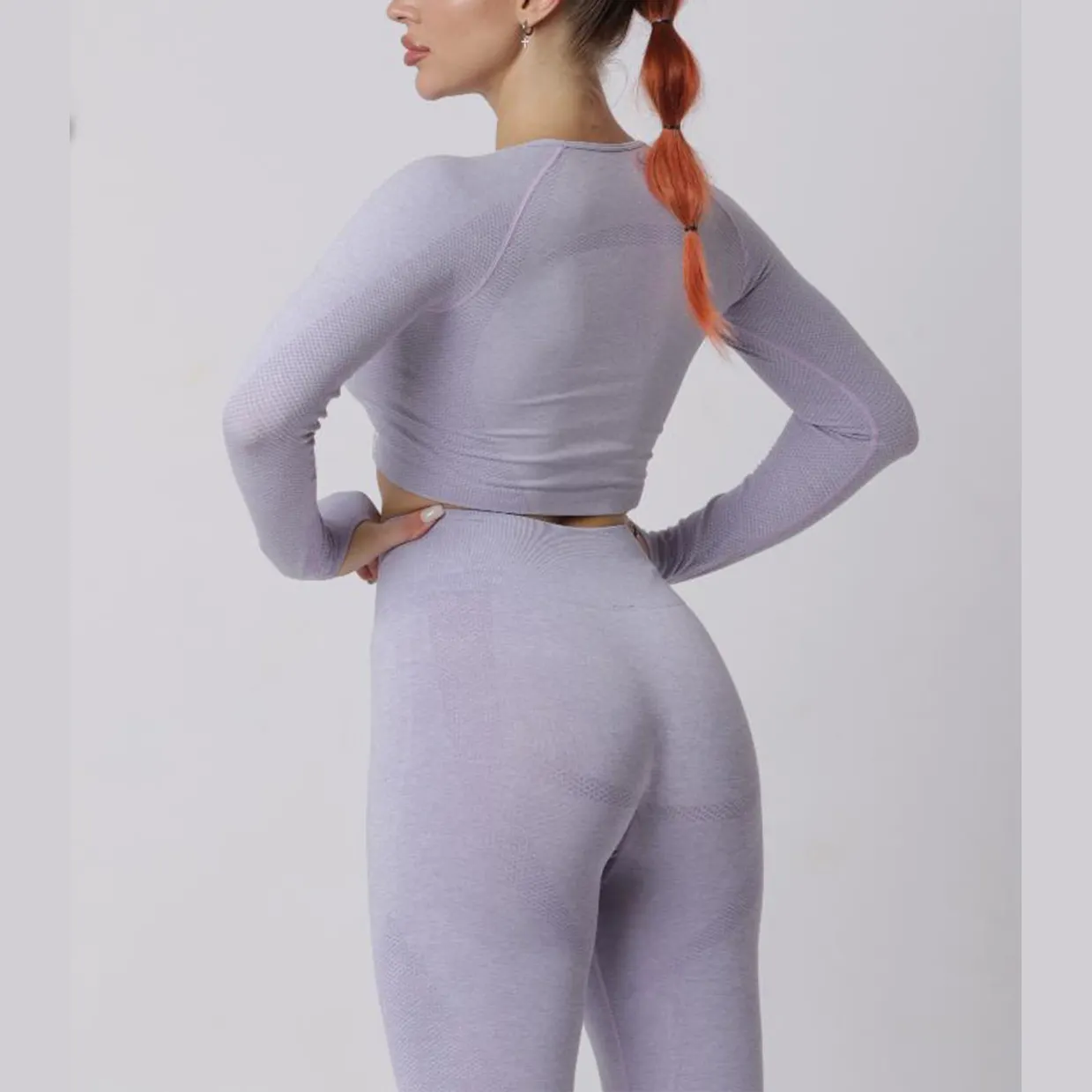 Nieuwe Sportkleding Voor Dames Fitness Actieve Kleding Met Lange Mouwen En Hoge Taille Leggings Naadloze Fitnesssets