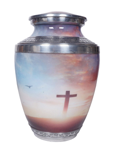 Urna Funeraria de Diseño Novedoso con Acabado Pintado, Urna Decorativa de Metal para Interiores, Urna de Cremación Eternal Harmony - Product Image 6