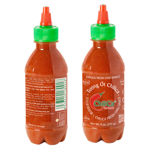 Chilica Fresh Chili Sauce 255G (9oz) OEM Dipping & Condimentos de cocina 100% Vegan Sour Spicy Free Sample Sriracha Sauce - Product Image 1