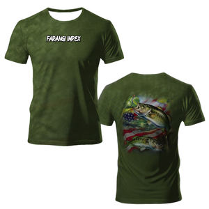 Logo personnalisé OEM T-Shirt de pêche à capuche en polyester 100% de haute qualité pour hommes Séchage rapide Spandex Respirant UPF 50 + - Product Image 1