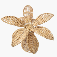 Grand Palmier en Rotin Décor Fait Main Matériau Naturel Écologique Style Boho Rustique Accent Tropical Durable