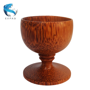 Eco Friendly Pressed Coconut Wood <b>Cups</b> Natural <b>Reusable</b> Drinkware - Product Image 1