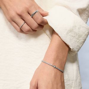 Luxury Heart Diamond Tennis <b>Bracelet</b> for Women 925 Sterling Silver White Gold Plated Bezel Set <b>Bracelet</b> Fine Jewelry Gift - Product Image 2
