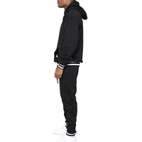 Tenue de jogging Tech en polaire personnalisée de haute qualité pour hommes, taille XXL, vêtements de sport légers et respirants pour l'hiver, survêtement à rayures unies