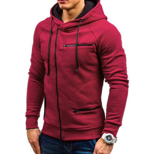 Sweat-shirt à capuche en polaire chaud à manches longues pour hommes personnalisé avec poche brodée de bonne qualité - Product Image 3