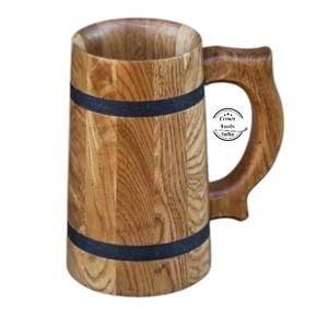 Modern Natural Engraved Wood Disposable Eco-Friendly <b>Mug</b> <b>Large</b> Capacity for Beer Wine Custom Packaging Bulk Export for Office - Product Image 4