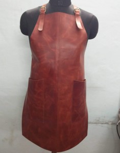 Venta al por mayor hermosa cantidad proveedor de la mejor calidad a juego costura cocinar delantales de cuero genuino a precio de mercado confiable - Product Image 1