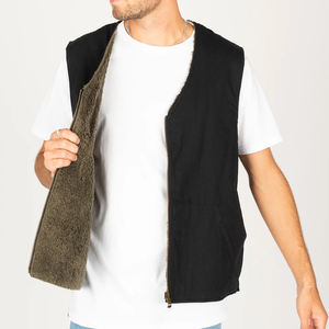 Chaleco utilitario de lana personalizado de alta calidad para hombre, chaquetas de carga, botón de uso exterior sin mangas a la moda, servicio OEM disponible - Product Image 2