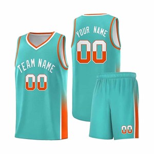 Ensemble de maillot de basket-ball personnalisé avec nom d'équipe et numéro, respirant et à séchage rapide - Product Image 1