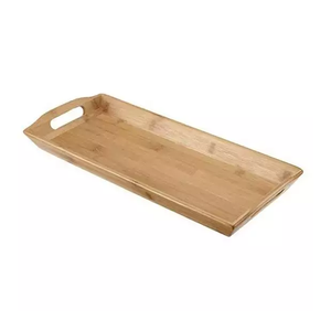 Grand plateau de service en bois à poignée en métal, fait maison, rectangulaire, pour aliments, thé, café, cadeau de mariage, de luxe - Product Image 6
