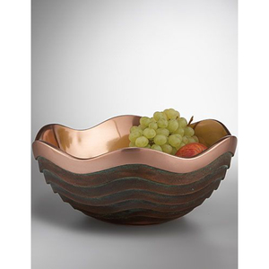 Handi Crafted รอบมินิขนาดชามทองแดงบ้านรับประทานอาหารบนโต๊ะอาหารกลางอาหารที่เป็นของแข็งและชามผลไม้สําหรับขายส่ง - Product Image 6