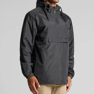Veste à capuche coupe-vent d'extérieur manteau léger design en blocs de couleurs hydrofuge veste de sport pour hommes avec logo personnalisé - Product Image 2