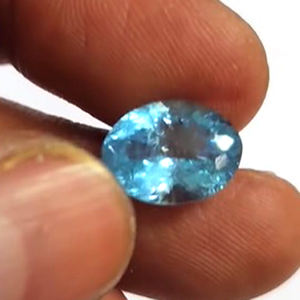 2 uds de Aguamarina Natural 11mm a 13mm cojín faceta ovalada 10 Cts lote Iroc ventas alta calidad corte de piedras preciosas sueltas para joyería - Product Image 4