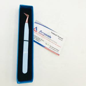 แหนบต่อขนตาปลอมทำจากสแตนเลสสำหรับเด็กสีโรสโกลด์ปลายเส้นใยปลายแหลมทนทาน - Product Image 5