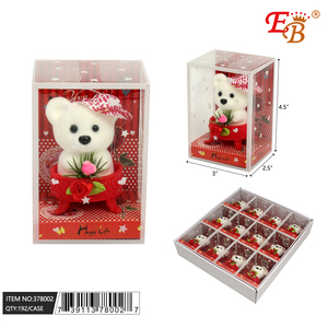 Caja de Regalo de PVC con Osito de San Valentín de 4.5 Pulgadas, 192 Piezas, 16DIS(12)/CS, Modelo 378002, para Suministros del Día de San Valentín - Product Image 1