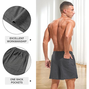 Pantalones Cortos Casuales de Forro Polar para Hombre, Cintura Elástica, Ajuste Cómodo, Ligeros, Transpirables, Ecológicos, Sólidos y Duraderos - Product Image 4